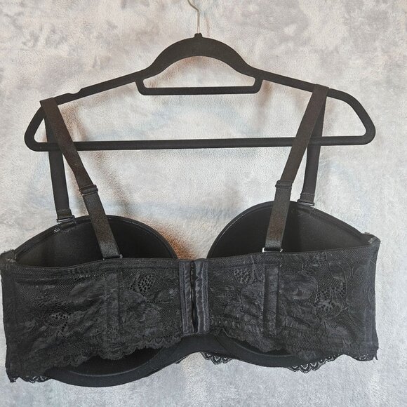 Torrid Curve Black Bra 42G Lace Adjustable cross or strapless Sexy Supportive - Picture 2 of 13